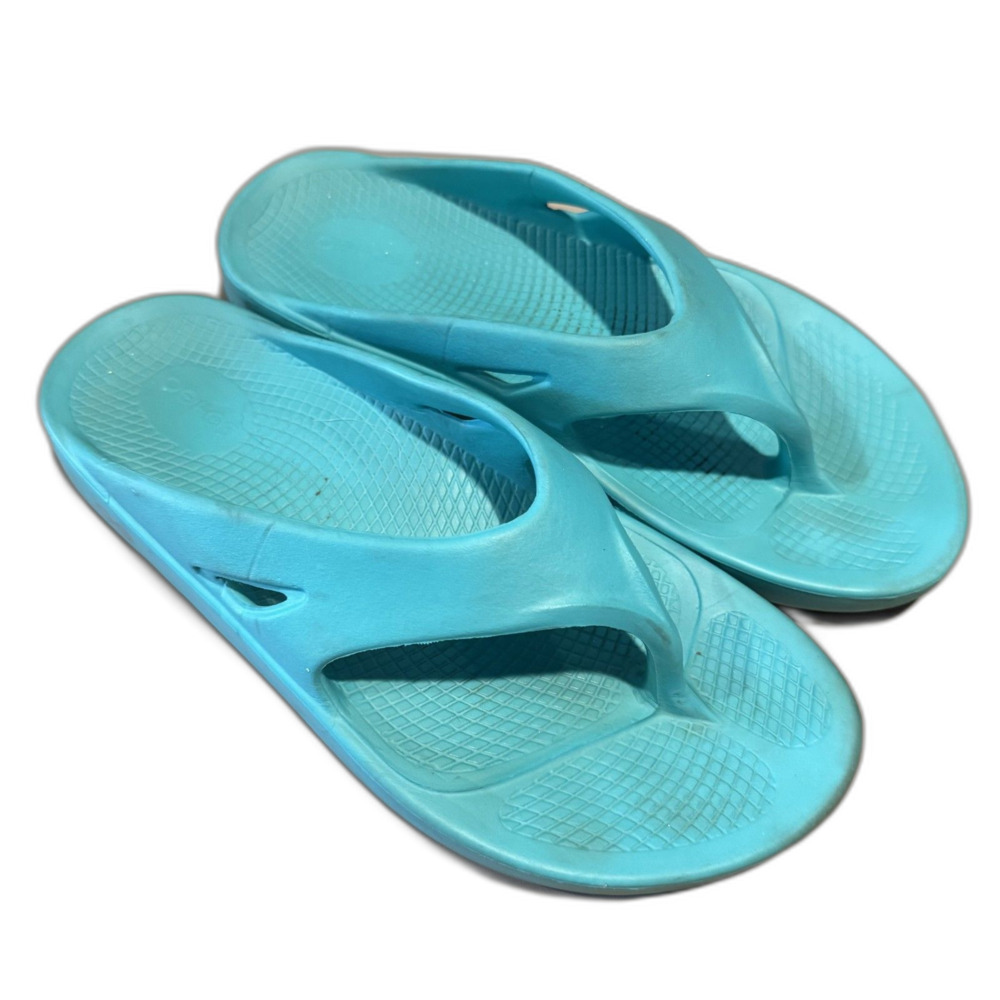 OOFOS OOriginal Recovery Flip Flop Sandals Blue Comfort Thong Unisex M9 W11